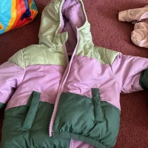 Colorblock Hooded Puffer Jacket